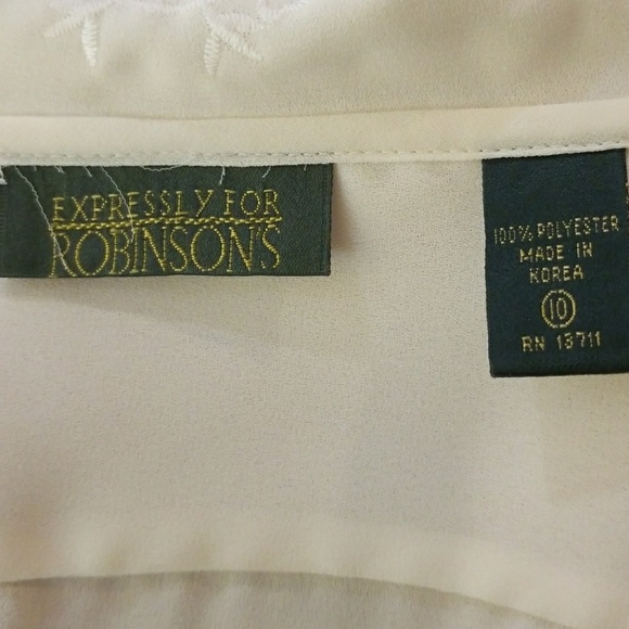 Cream Embroidered Long Sleeve Blouse - Picture 7 of 7